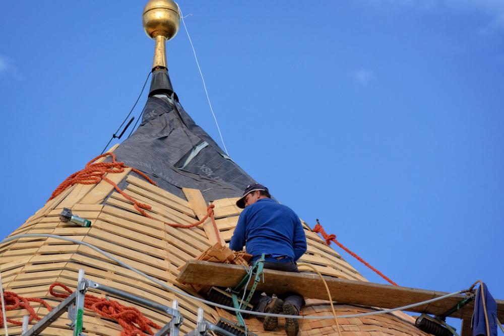 chantier, toiture